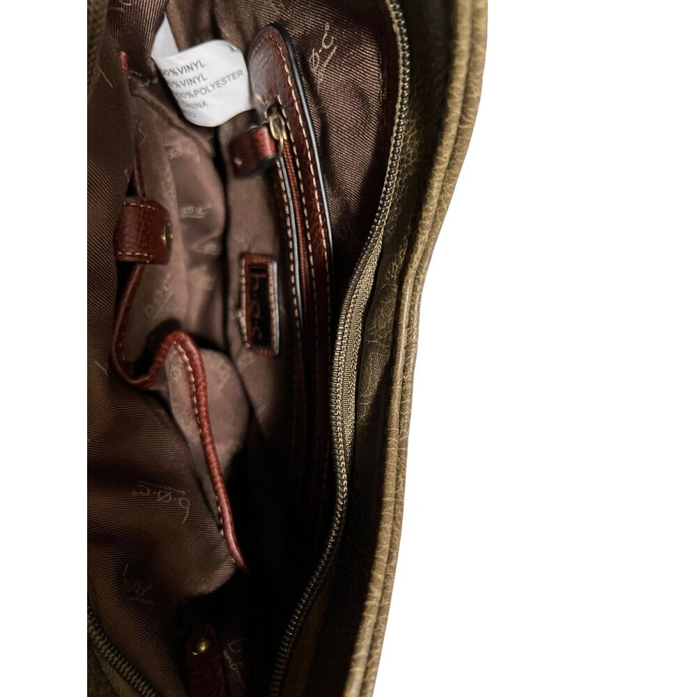 B.O.C Womens Two-Tone Faux Leather Crossbody Bag Purse With Adjustable Strap - Picture 8 of 13